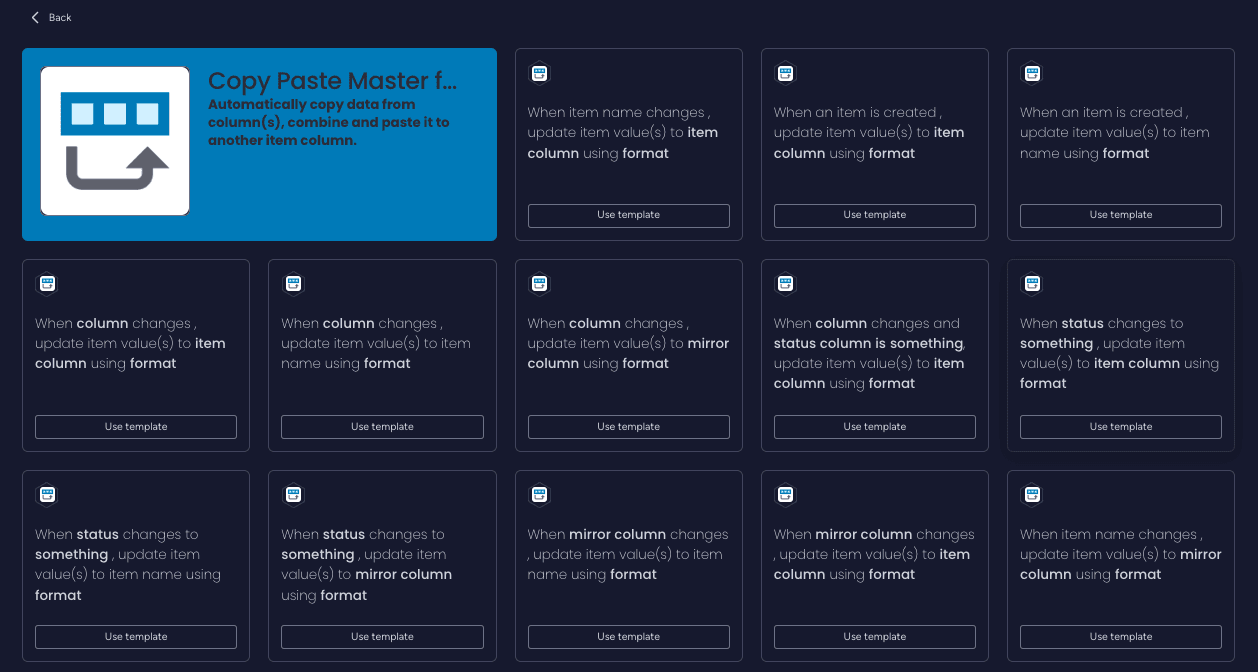 Available integrations