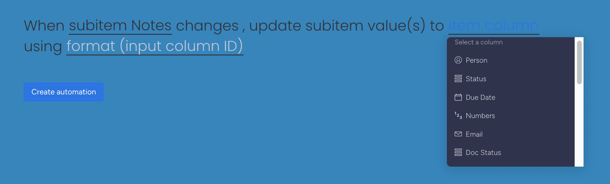 Available integrations