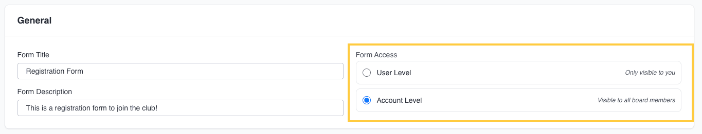 Form Permissions