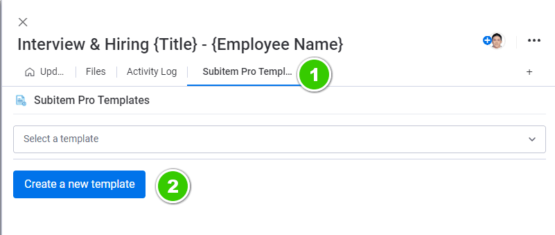 Open item view