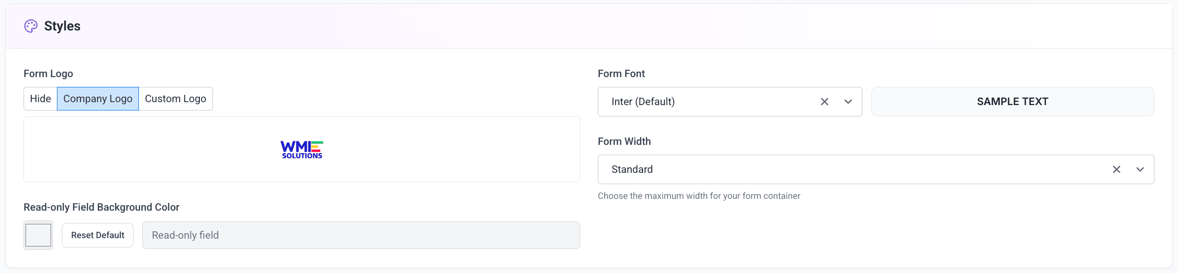 Submission Settings